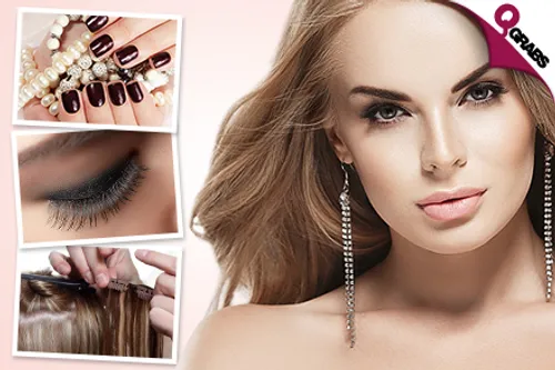 From QR40 Feel fabulous with two types of Gel Nail Polish OR a Set of Gel Nails OR Eyelash Extensions OR Hair Extensions OR a Protein Hair Treatment! (Up to QR1600 Value)
